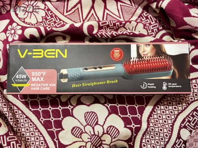 Hair straightener brush