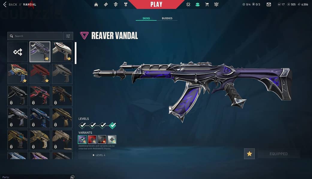 valorant 3 knifes & 2 vandals & phantom and spectre 1