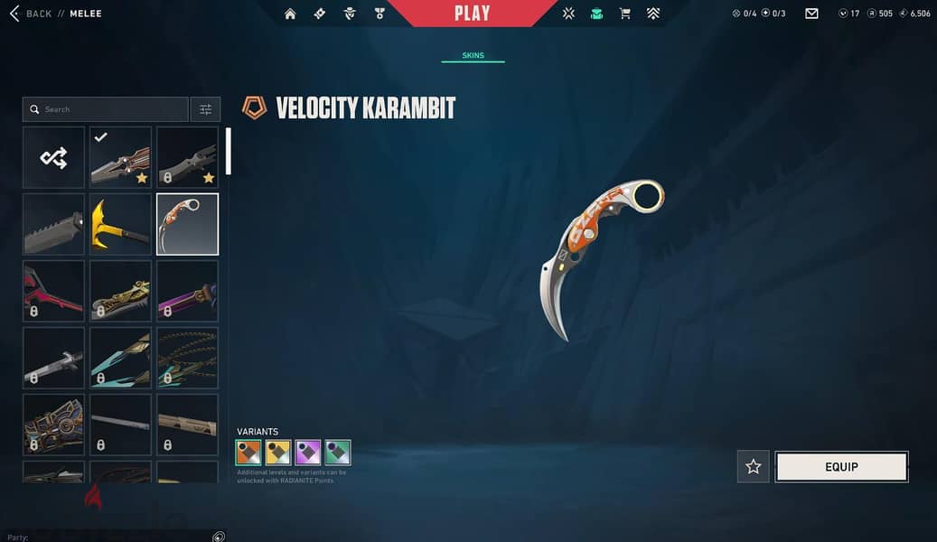 valorant 3 knifes & 2 vandals & phantom and spectre 5