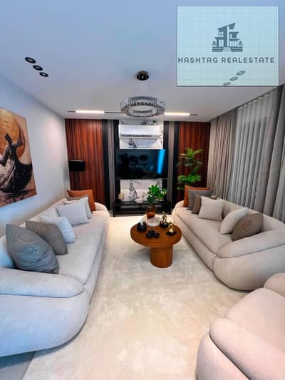 I have an apartment in the Fifth Settlement for installment, immediate delivery, fully furnished with ultra super lux finish and appliances, in a prime location inside a compound.