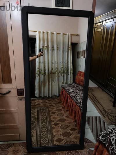 مرايه 180×80 ب فريم خشب و استاند