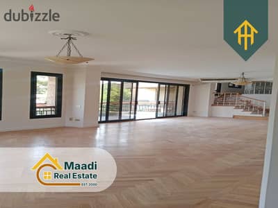 Duplex for rent in the heart of Degla Maadi, located on one of the most prestigious and upscale streets in the area.    Safe and secure area with 2
