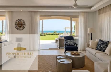 At a lower price than the market, a ground chalet with a garden in Beit Al-Bahr from Al-Abd, upscale village of Sidi Hanesh, with a view of Crystal Lagoons.