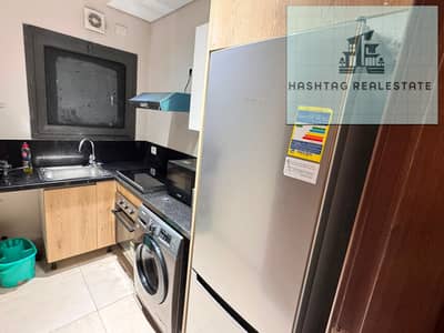 For rent an apartment in Compound Zed West Sheikh Zayed, fully furnished and fully air-conditioned, sixth floor, internet, and all electrical appliances