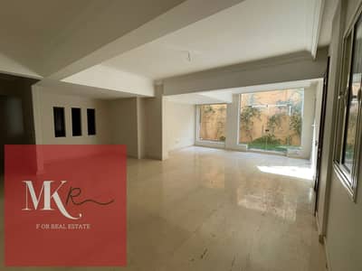 partment 210 qm ground floor with garden, fully finished and ready for immediate occupancy in South Academy, First Settlement, New Cairo.