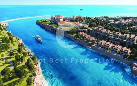 Sea View Luxury Finished 4BD Villa 8Y Installments for sale in Marina Waterfront Residences in Ras El Hekma by Modon North Coast