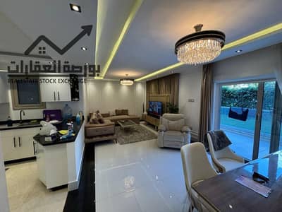 For sale in Galleria Moon Valley Compound: a 150m² ground-floor apartment with a 150m² garden—comparable to a villa garden