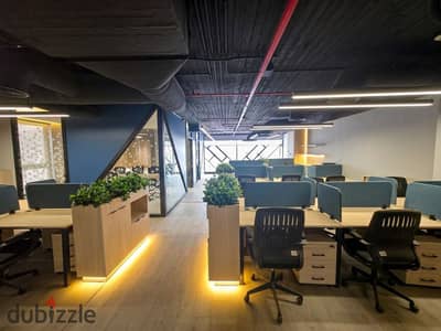 Administrative headquarters 200m furnished for rent in One Katameya, Al-Mershidi, Circular Road, Maadi