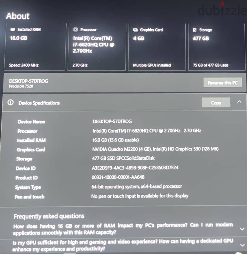 Laptop dell 1
