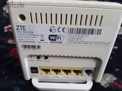 راوتر   ZTE شركه WE  بحاله  ممتازه