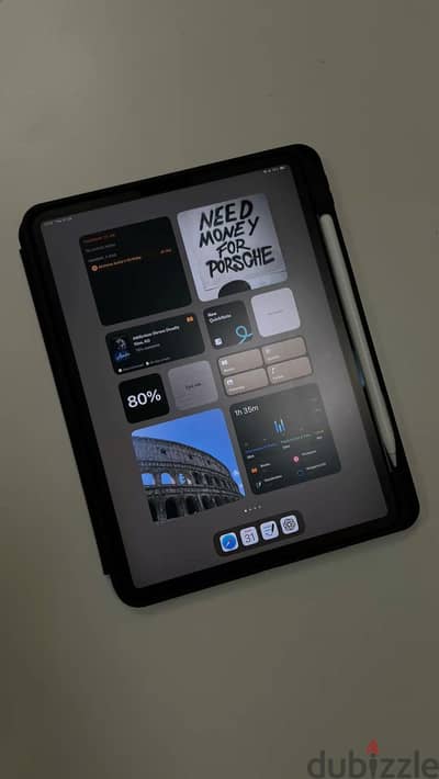 iPad a16 128gb silver with pen,cover,matte screen protector مفيهوش خدش