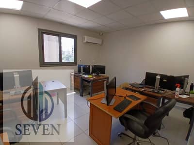Furnished administrative office for rent (220 sqm, licensed) located at Mo'men Square on the main Al-Laselki Street, in the heart of New Maadi.