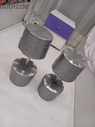 home made concrete dumbell high qulity water resistance 17 and 30 kgs
