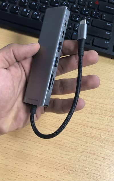 Baykron  7in1 Multi-Hub USB-C PD100W, USB 3.0, 4K HDMI SD & MicroSD