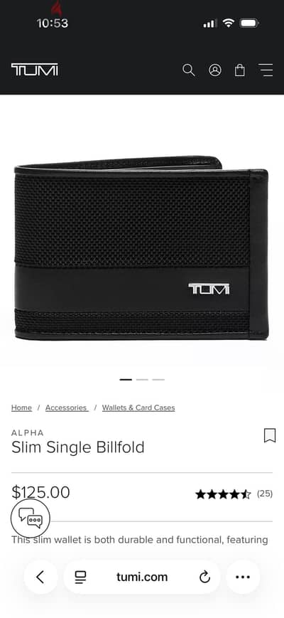 Tumi wallet original