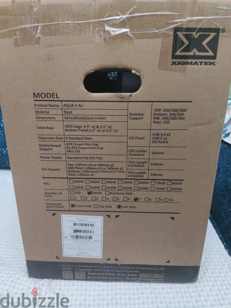 case xigmatek AQUA V AIR MID TOWER. 6