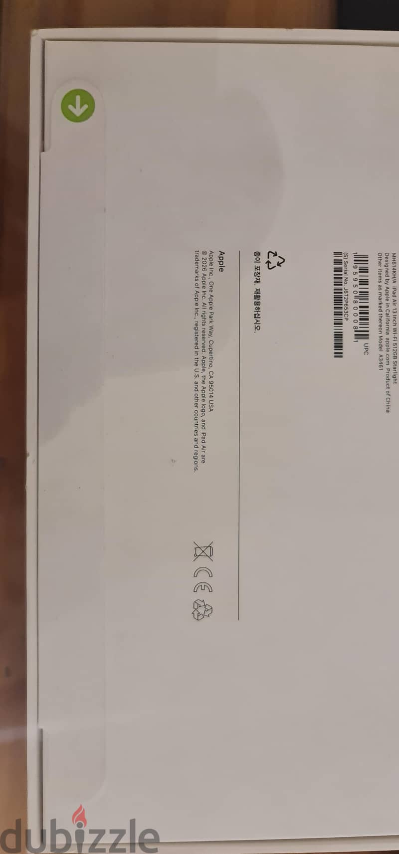 I pad 13 inches M4 512 GB 5