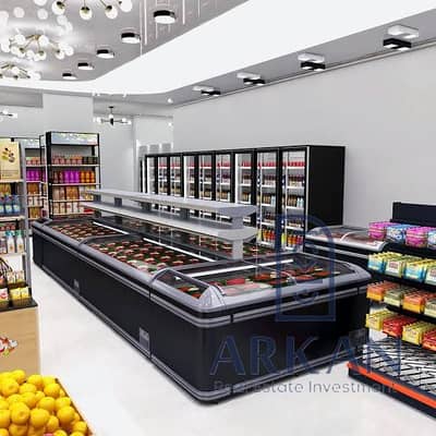 فرصة استثمار  محل 34م أرضي  نشاط ماركت / سوبر ماركت السعر: 4,930,000  مقدم 246,500.   Mym