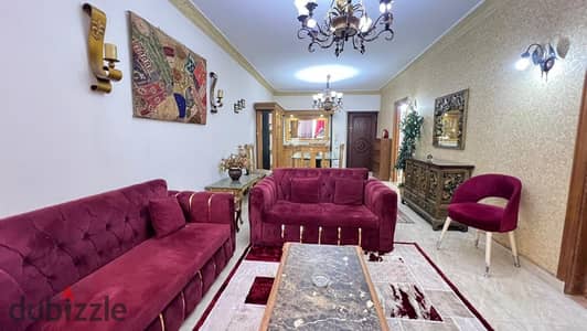 Saba Basha furnished, first residence, air-conditioned, 2 rooms, reception 2 pieces, and 2 bathrooms, near the sea