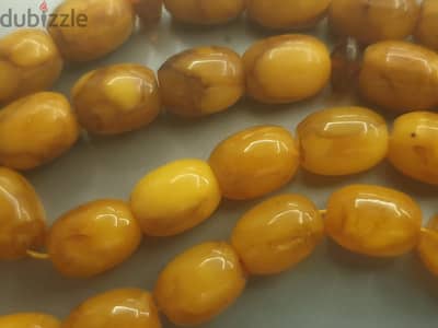 مسبحة كهرمان بلطيقى طبيعى