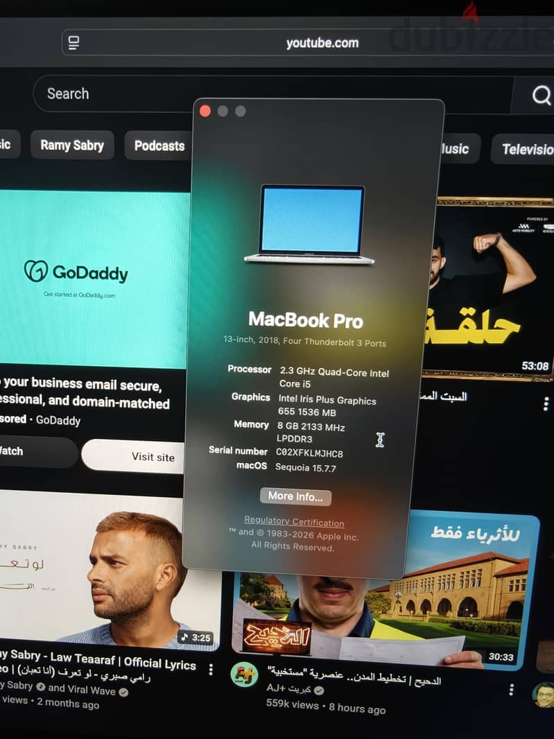 MacBook pro 2018 5