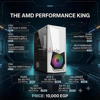 كيسة Ryzen 5 3400G
