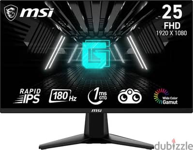 MSI G255F 25 inch, FHD 1920x1080, 180Hz Refresh rate, 1ms(GtG) respons