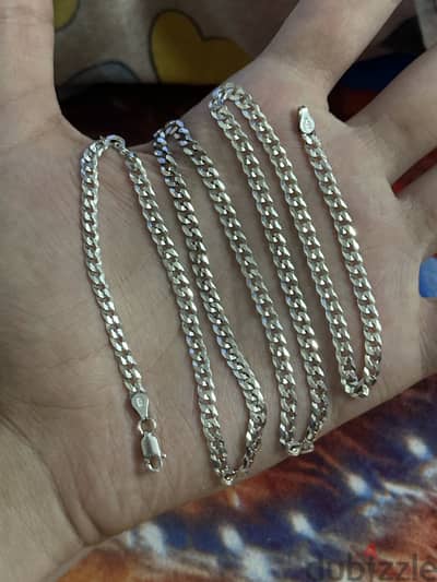 سلسلة فضة قشر سمك ايطالى 12 جرام