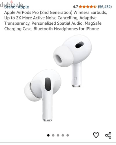 ​Apple AirPods Pro 2 (MagSafe) أصلية استخدام شهرين فقط
