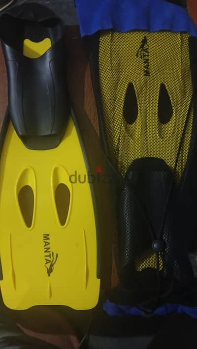 زعانف غوص مانتا صفراء مقاس 41-40 | Manta Swimming fins size 40-41