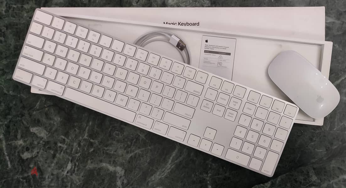 Apple magic keyboard full numeric full keyboard & Magic mouse 2 1
