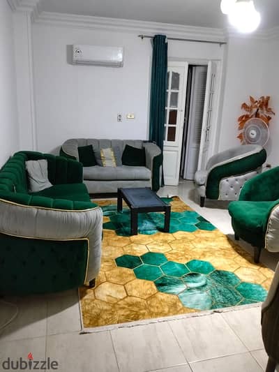 Furnished apartment for rent 6 October, Second District, First Neighborhood, behind the central axis, steps to the bus stop, and the university