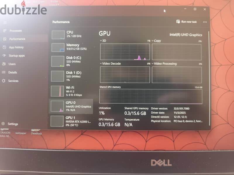 Dell percision 7560 3