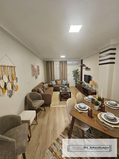 Furnished apartment for rent in Al Rehab, New Cairo.