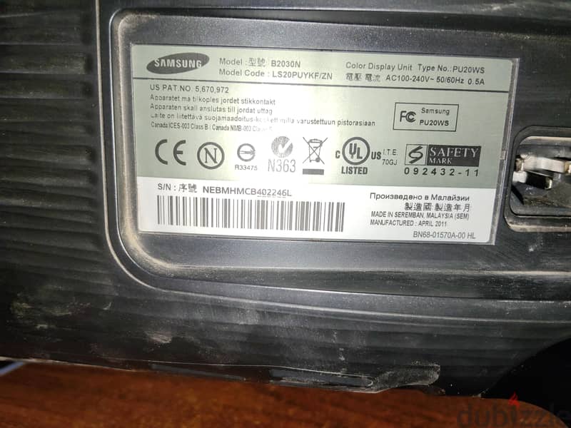 Samsung SyncMaster B2030N شاشه 2