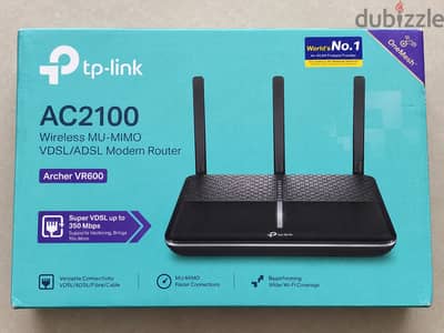 راوتر تي بي لينك TP-Link Archer VR600 AC2100 VDSL دوال باند جديد