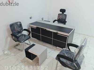 طقم إداري مكتب مدير مودرن استقبال مكاتب مديرين خشبmdfاسباني office