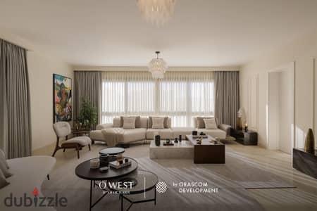 Penthouse with a view of the Pyramids ready for living in OWEST next to Mall of Egypt and the Media Production City