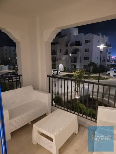 For sale: First-floor chalet in Marassi, North Coast. Two bedrooms, two bathrooms, direct access to the swimming pool.  Marassi North Coast