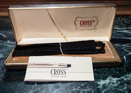 ​طقم أقلام كروس كلاسيك مغطى بذهب عيار 14 - Vintage Cross 14K Gold Pens