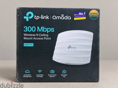أكسس بوينت سقفي تي بي لينك TP-Link Omada 300Mbps PoE جديد