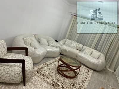 Furnished apartment for rent in Janna Compound, October 130 m – First occupancy 3 bedrooms 2 bathrooms spacious reception fully equipped kitchen with brand new furniture