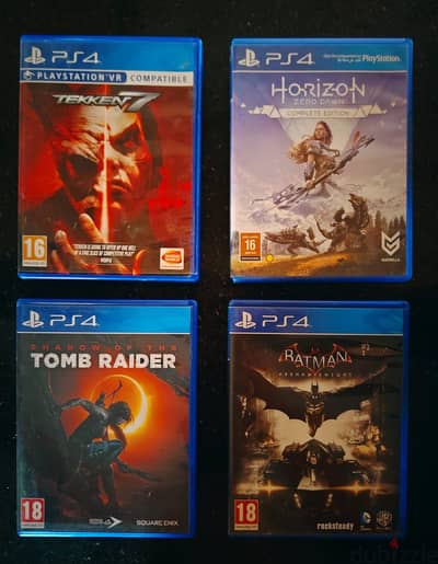 Horizon zero dawn | Taken 7 | Batman arkham | Tomb raider