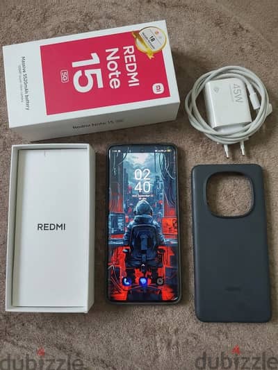  Redmi Note 15 5G 8/256GB | شبه الجديد | استخدام شهر فقط!