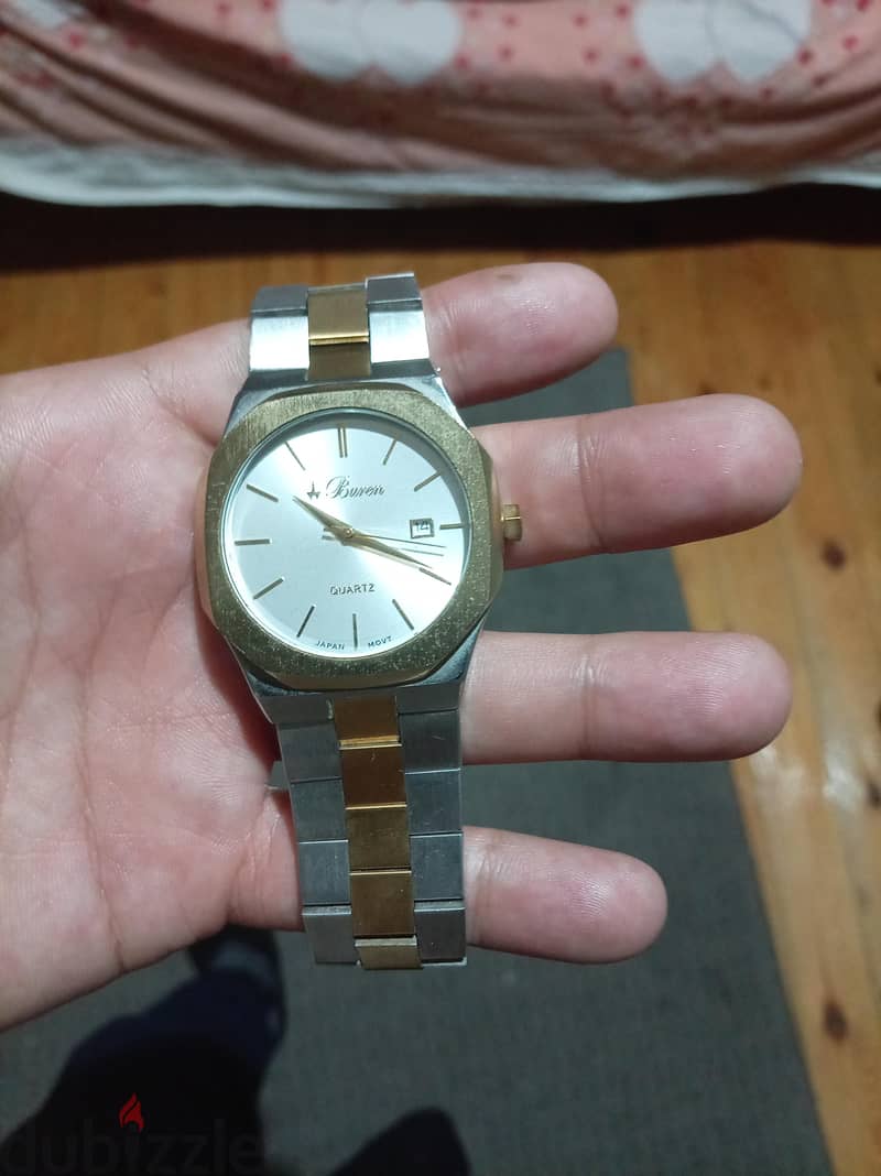 buren watch gold. silver 2