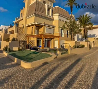 For sale in the most prestigious phase of Butterfly Compound a 3-story villa with a private pool prime location on Al Amal Axis next to Sarai