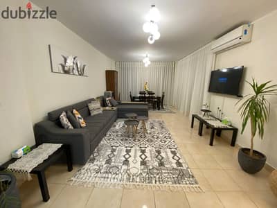 A furnished 3-bedroom apartment for rent in Madinaty, close to the B10 amenities.
