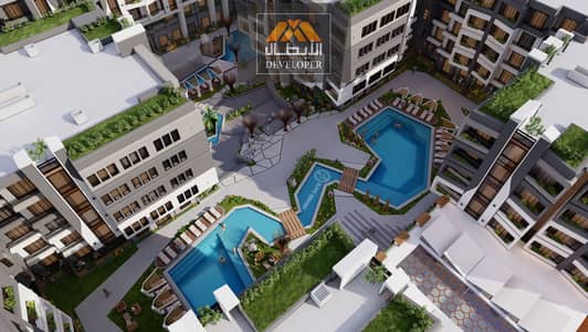 79m² 2-bed Super Lux pool-view apartment at Grand Gate (minutes to the Mamsha) with Green Contract and 3-year installments.
