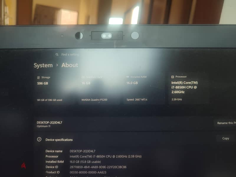 لاب توب hp zbook 17 g5 6