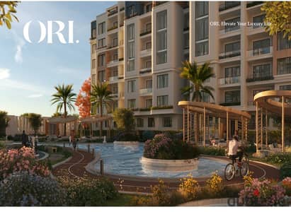 66 sqm apartment for sale in ORI Compound, Sheikh Zayed, on Alexandria Desert Road, next to El Nozha St. 5% down payment, installments up to 10 years.
